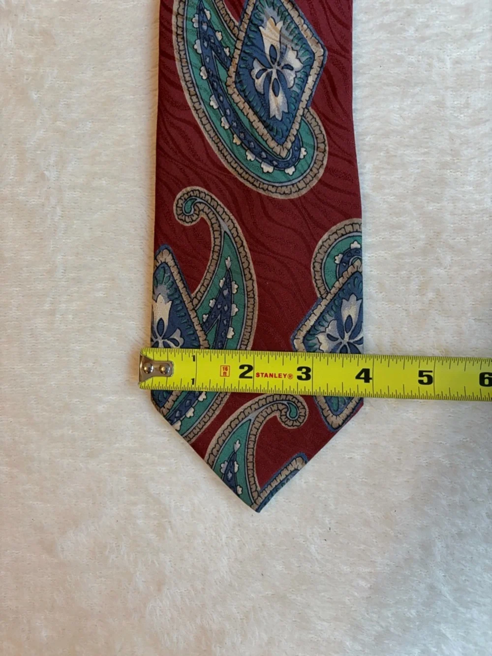 Liberty of‎ London Men's Paisley Red Blue Green Beige 100% Silk Classic Tie
